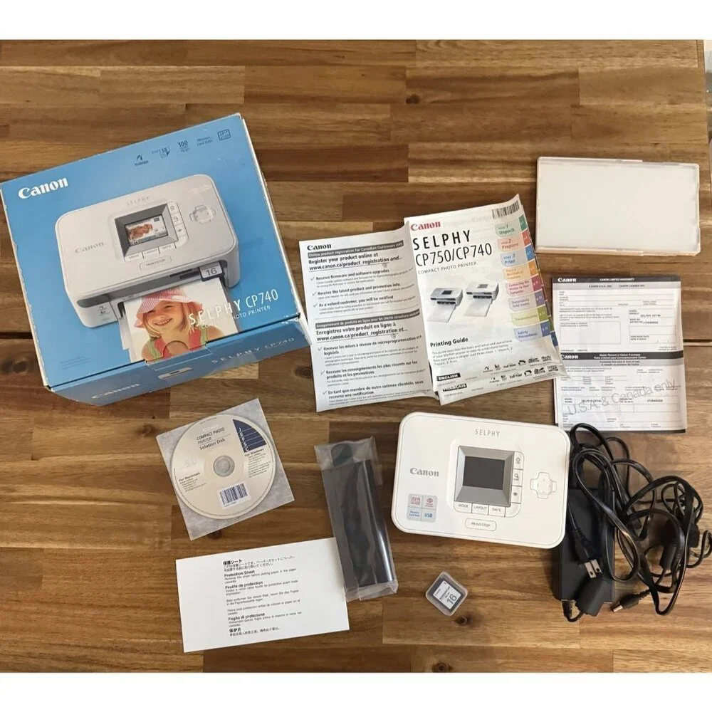 Canon Selphy CP740 Compact Color Photo Printer Open Box Includes SD Card READ!